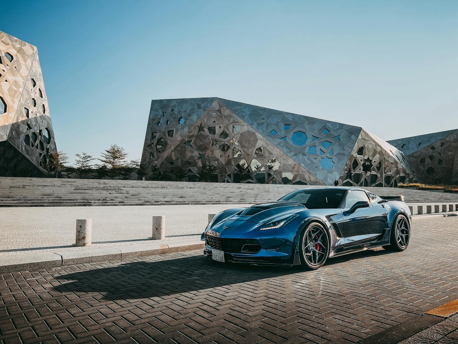 a sportscar on the road